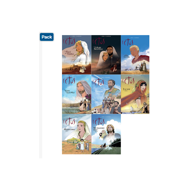 Ictus -Les huit premiers tomes 1, 2, 3, 4, 5, 6, 7,8 - BD d'après L'Évangile tel