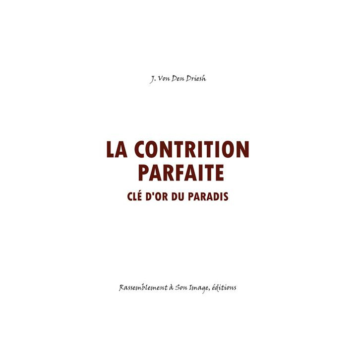 La contrition parfaite