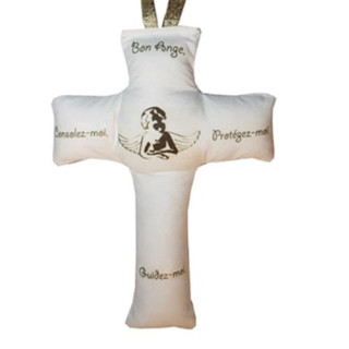 Croix en tissu Ange Gardien