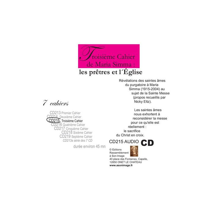 Troisième Cahier de Maria Simma : les prêtres et l'Eglise - livre audio