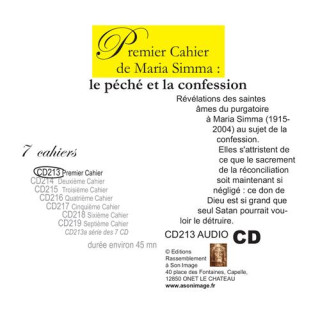 Premier Cahier de Maria Simma - le péché et la confession - livre audio