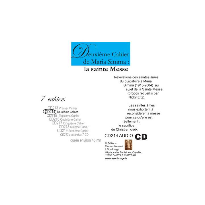 Deuxième Cahier de Maria Simma - la Sainte Messe - livre audio