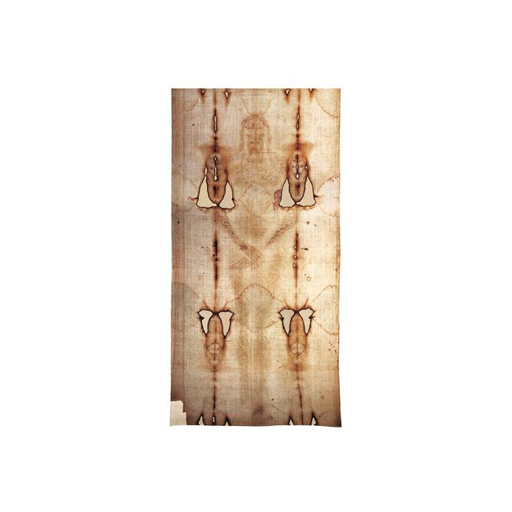Face - Reproduction du Linceul de Turin (Saint - Suaire) à l'échelle 100% sur ti