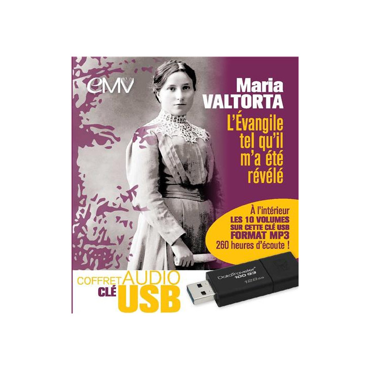 L'Évangile tel qu'il m'a été révélé - les 10 volumes - Coffret audio-clé USB fo